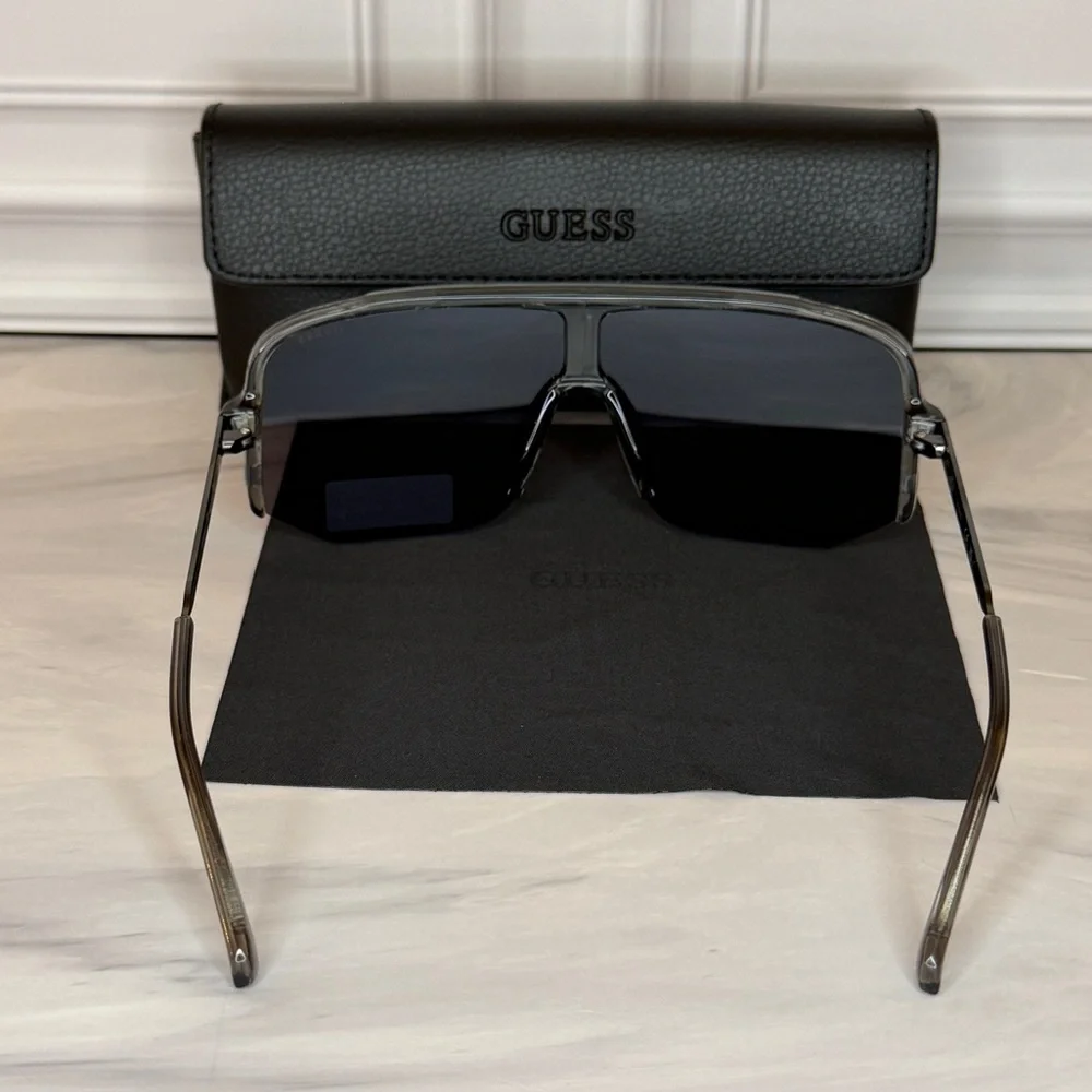 Guess Men’s Smoke/Black Shield Sunglasses | New